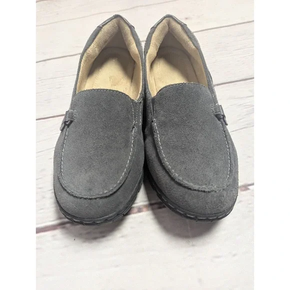 Naturalizer Rowan Casual Slip-On Loafer Flats Shoes Gray Suede Comfort Size 7.5 - Picture 2 of 10